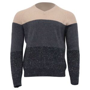Brunello Cucinelli Knitted Color-Blocked Sweater in Multicolor Cashmere